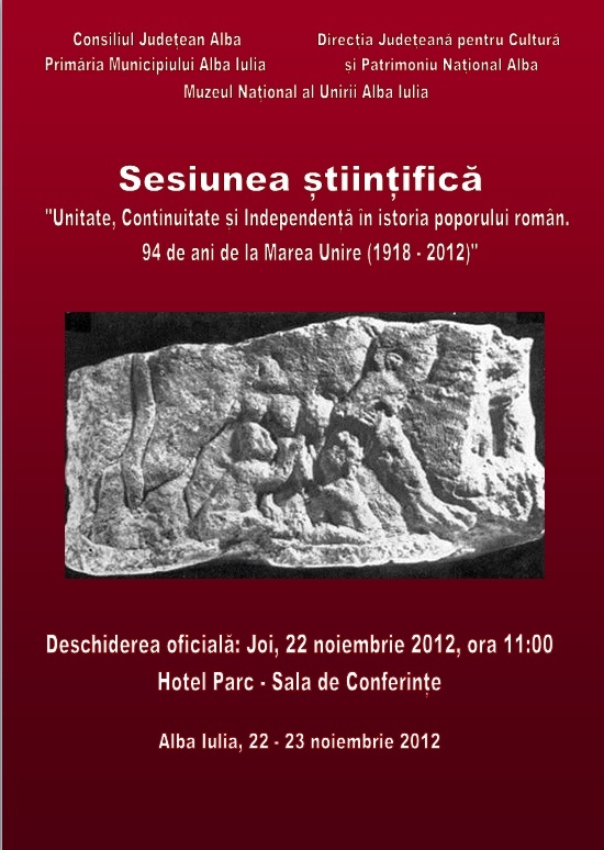 94 de ani de la Marea Unire – sesiune ştiinţifică la Alba Iulia. Vezi programul