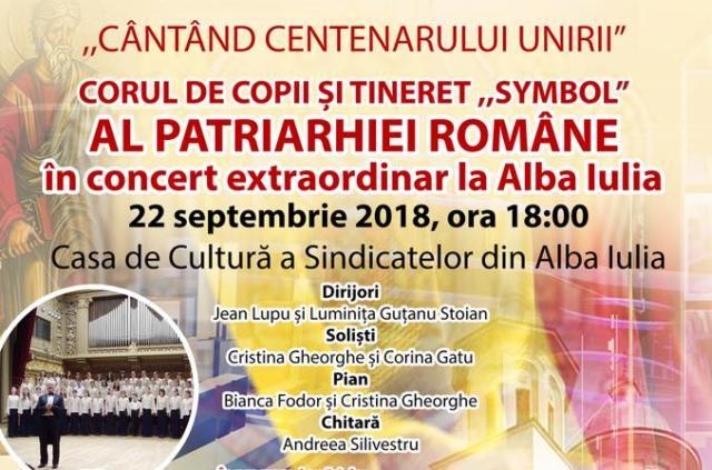 Prospect Tub feminine În 22 septembrie, la Alba Iulia: „Cântând Centenarului Unirii” – concert  extraordinar al Corului de copii şi tineret „Symbol” al Patriarhiei Române  - Ziarul Unirea