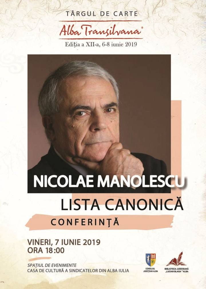 Power thirst Fifth Două evenimente de marcă avându-l ca amfitrion pe criticul și istoricul  literar Nicolae Manolescu, la Târgul de Carte Alba Transilvana, Alba Iulia,  6-8 iunie 2019 - Ziarul Unirea