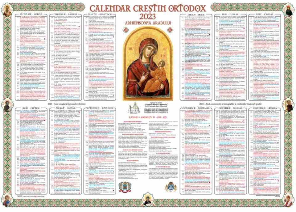 Dumnezeu există Mărturii. CALENDAR CRESTIN ORTODOX ,PENTRU TOT ANUL