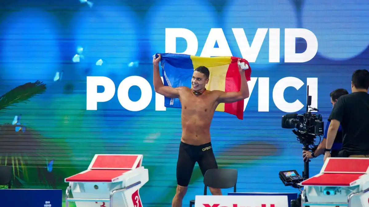 David Popovici, dublu CAMPION MONDIAL: A luat aurul și în proba de 100 de metri liber de la Campionatele Mondiale de Natație Singapore 2025