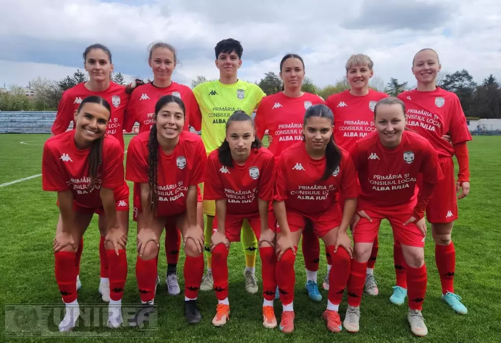 CSM Unirea Alba Iulia, victorie cu Atletic Olimpia Gherla, la fotbal feminin, scor 3-1 | Miercuri, la Micești, cu Rapid, în Cupa României