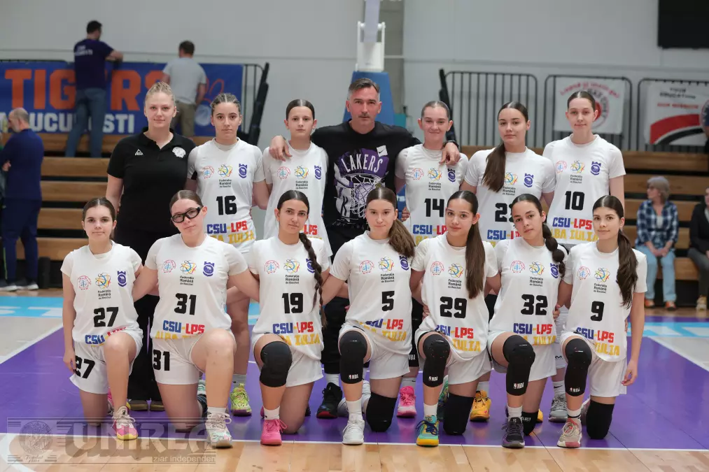 FOTO: LPS CSU Alba Iulia, locul 8 la turneul final Under 15 la baschet feminin! Karina Onea, principala realizatoare a formației conduse de Valentin Urian