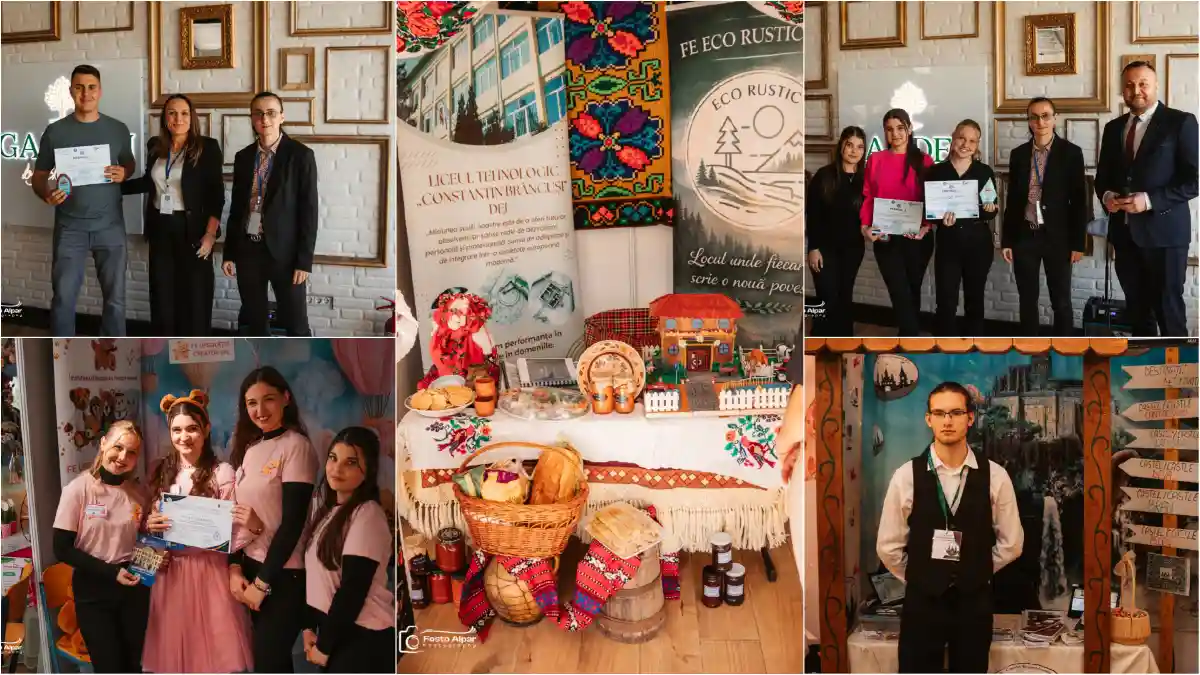 FOTO | Concursul Interjudețean „Târgul firmelor de exercițiu – Tineri Antreprenori”, organizat de Liceul Tehnologic Aiud: Au participat 84 de firme de exercițiu din 16 județe și două sectoare ale municipiului București