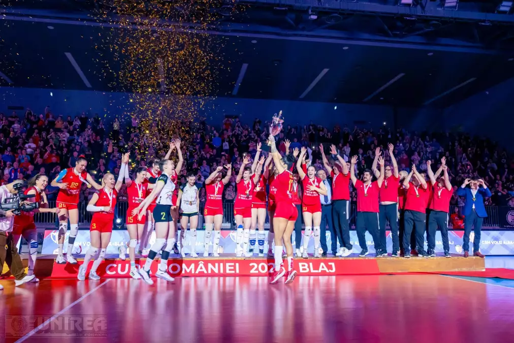Volei Alba Blaj – Dinamo, finala Cupei României, la feminin, duminică, 5 aprilie, în „Alba Blaj” Arena | „Mica Romă”, capitala voleiului autohton, cu două meciuri de gală