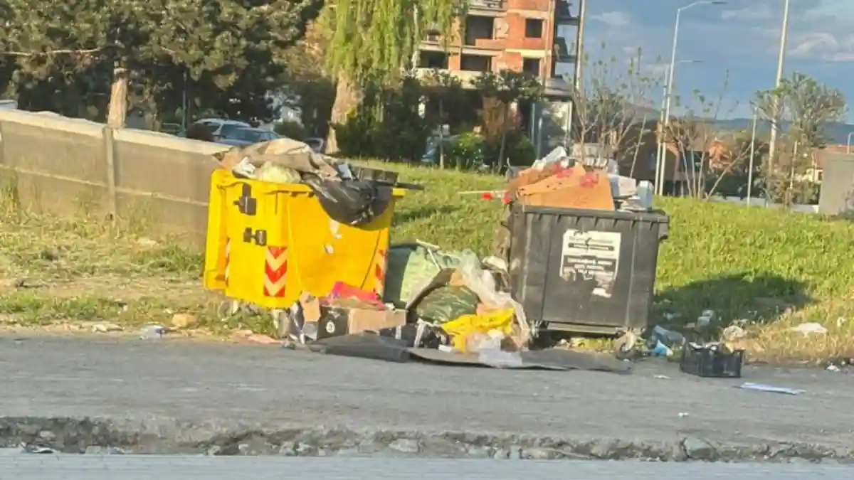 FOTO ȘTIREA TA | „Gunoaie nestrânse” de mai multe zile, în spatele Bazinului Olimpic din Alba Iulia: Containerele dau pe afară de deșeuri