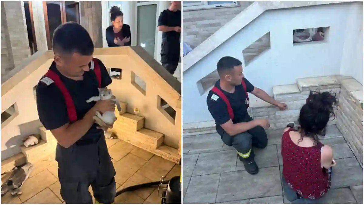 FOTO | Pompierii militari din Aiud au salvat un pu